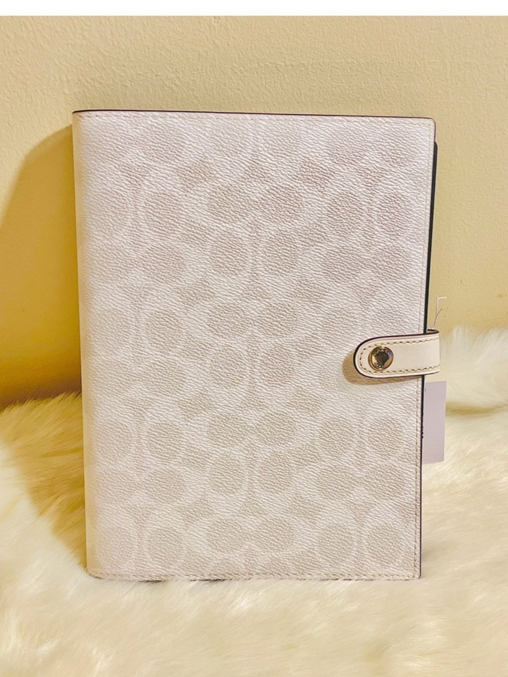 Coach Signature White Notebook Planner